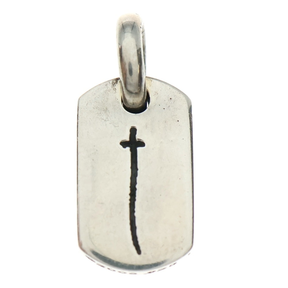 CHROME HEARTS(クロムハーツ) D/T TNY RS CRS/タイニードッグタグRSクロス チャーム ネックレストップ シルバー