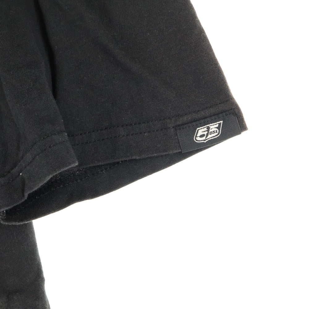 55DSL(フィフティファイブディーゼル) レインボーロゴプリント クルーネック 半袖Tシャツ カットソー ブラック