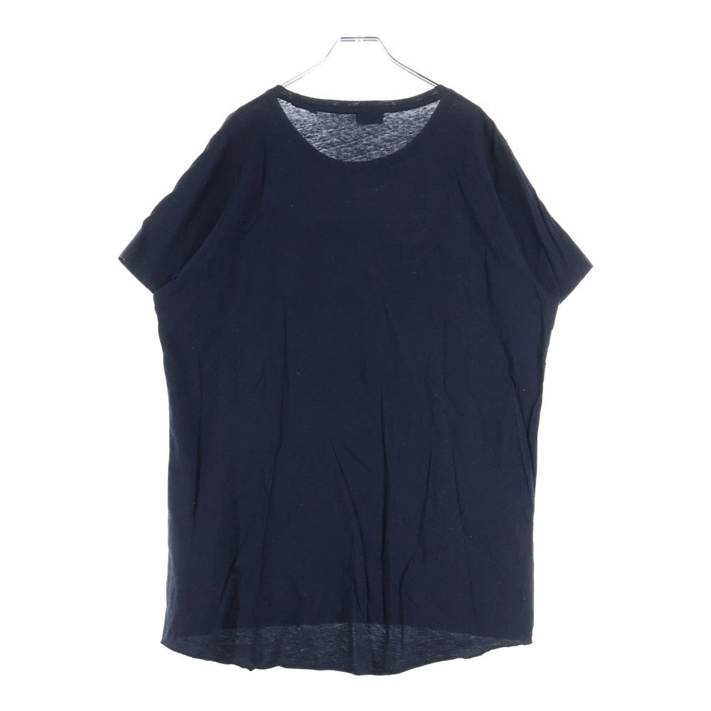 DIESEL(ディーゼル) フロントパッチワーク ロゴプリント クルーネック 半袖Tシャツカットソー ブラック