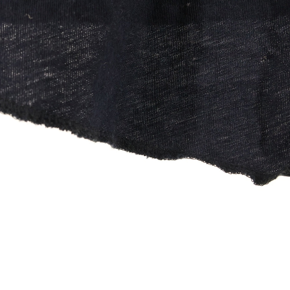 DIESEL(ディーゼル) フロントパッチワーク ロゴプリント クルーネック 半袖Tシャツカットソー ブラック