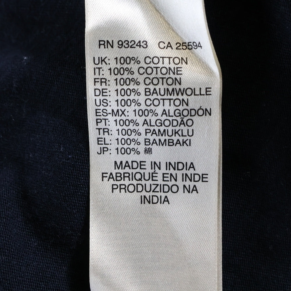 DIESEL(ディーゼル) フロントパッチワーク ロゴプリント クルーネック 半袖Tシャツカットソー ブラック