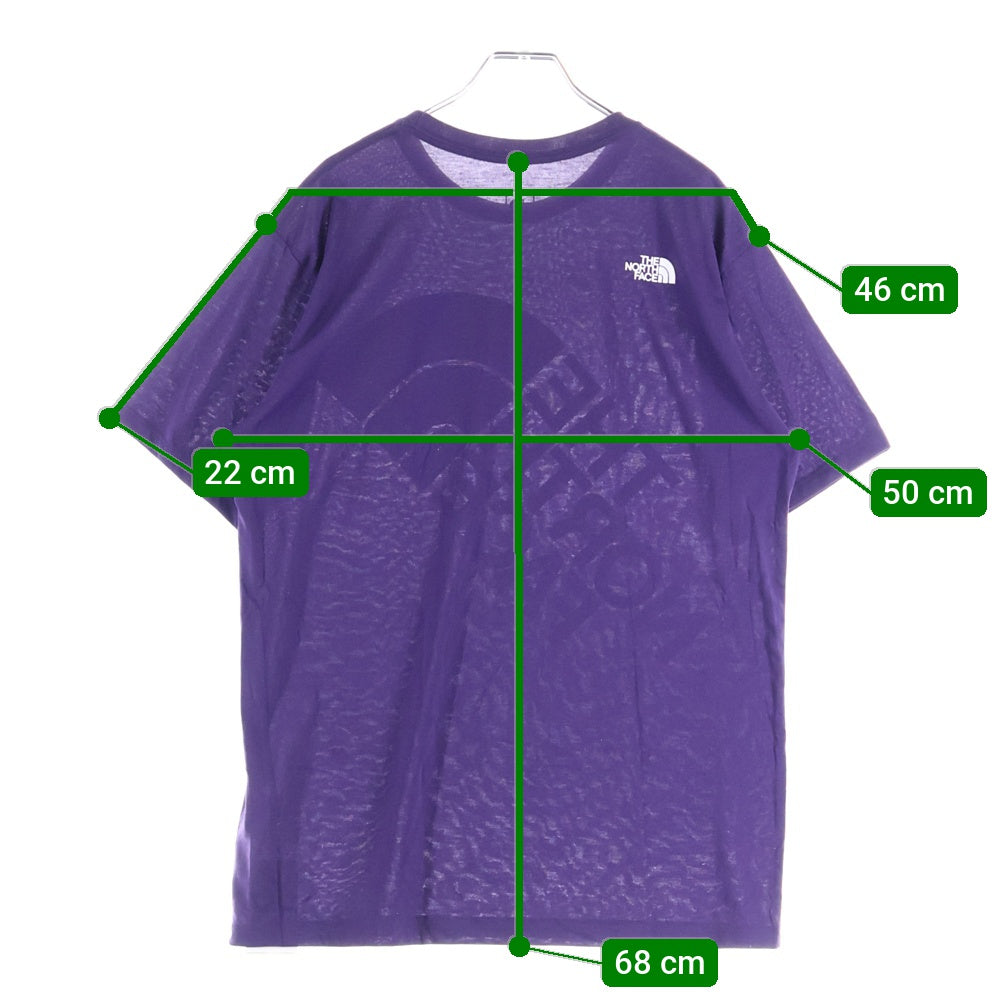 THE NORTH FACE(ザノースフェイス) ロゴプリント クルーネック 半袖Tシャツカットソー パープル NT31506Z