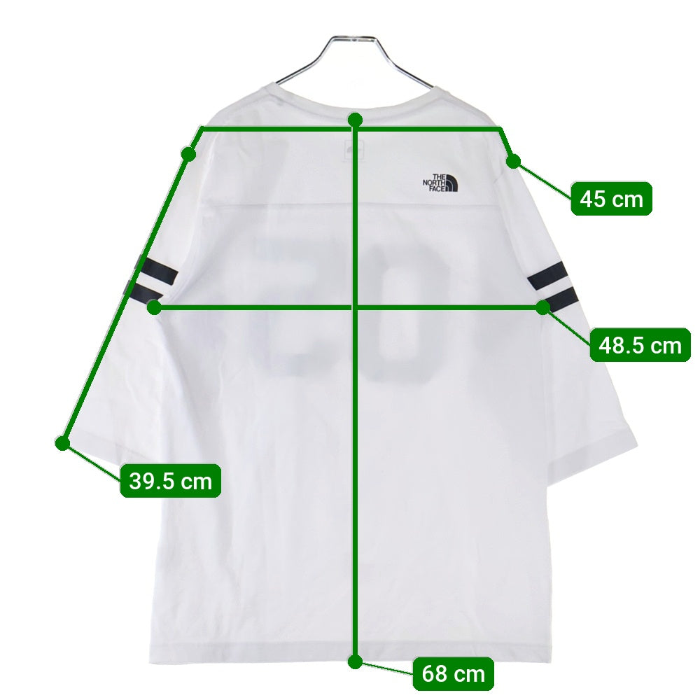 THE NORTH FACE(ザノースフェイス) Discovered 3/4 Tee Tシャツ カットソー 七分袖 ディスカバード ナンバリング プリント クルーネック Tシャツ カットソー ホワイト NT31644