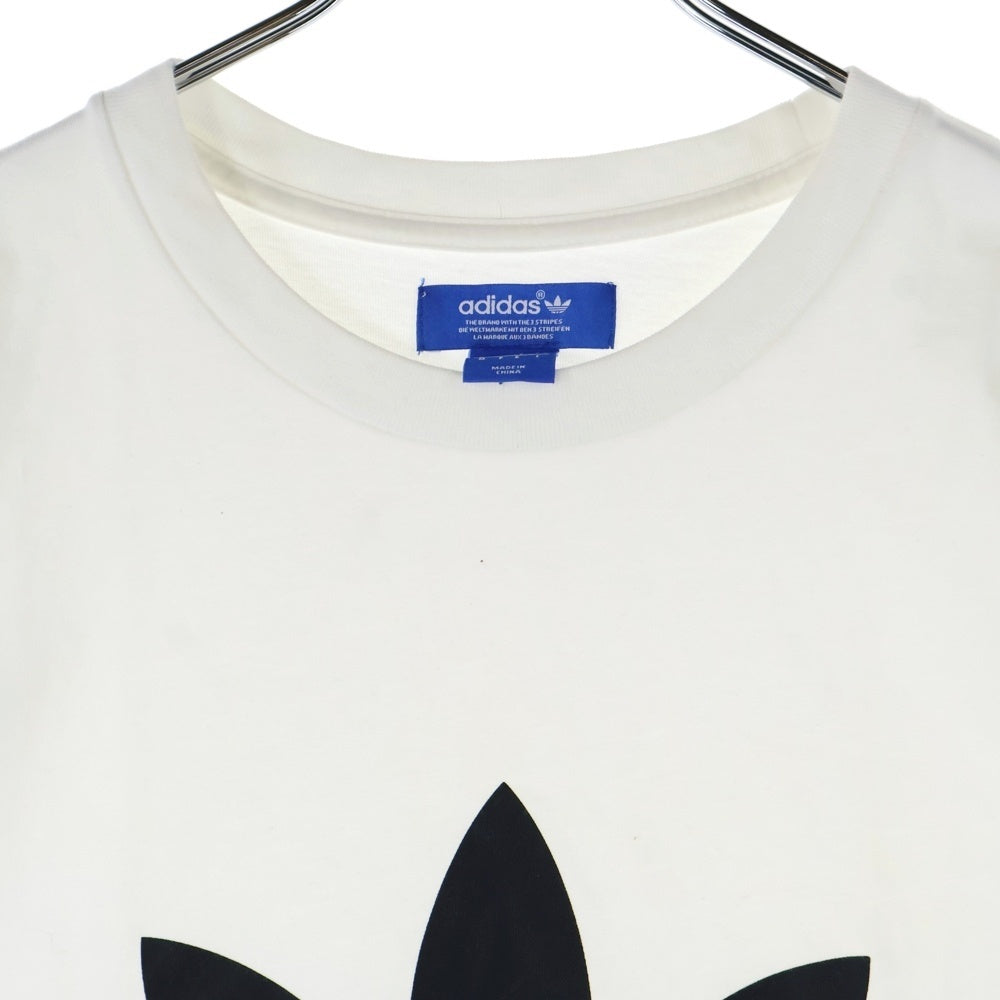 adidas(アディダス) トレフォイル ロゴプリントクルーネック半袖Tシャツカットソー ホワイト
