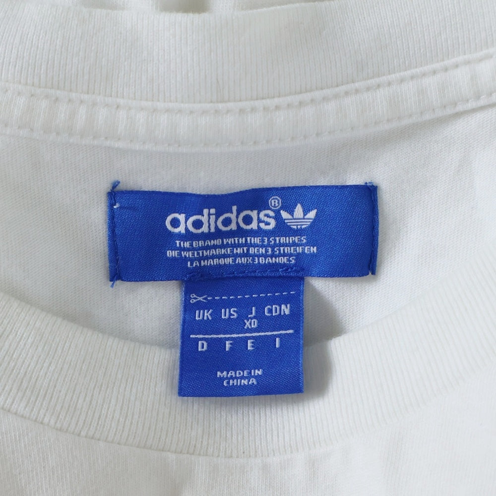 adidas(アディダス) トレフォイル ロゴプリントクルーネック半袖Tシャツカットソー ホワイト