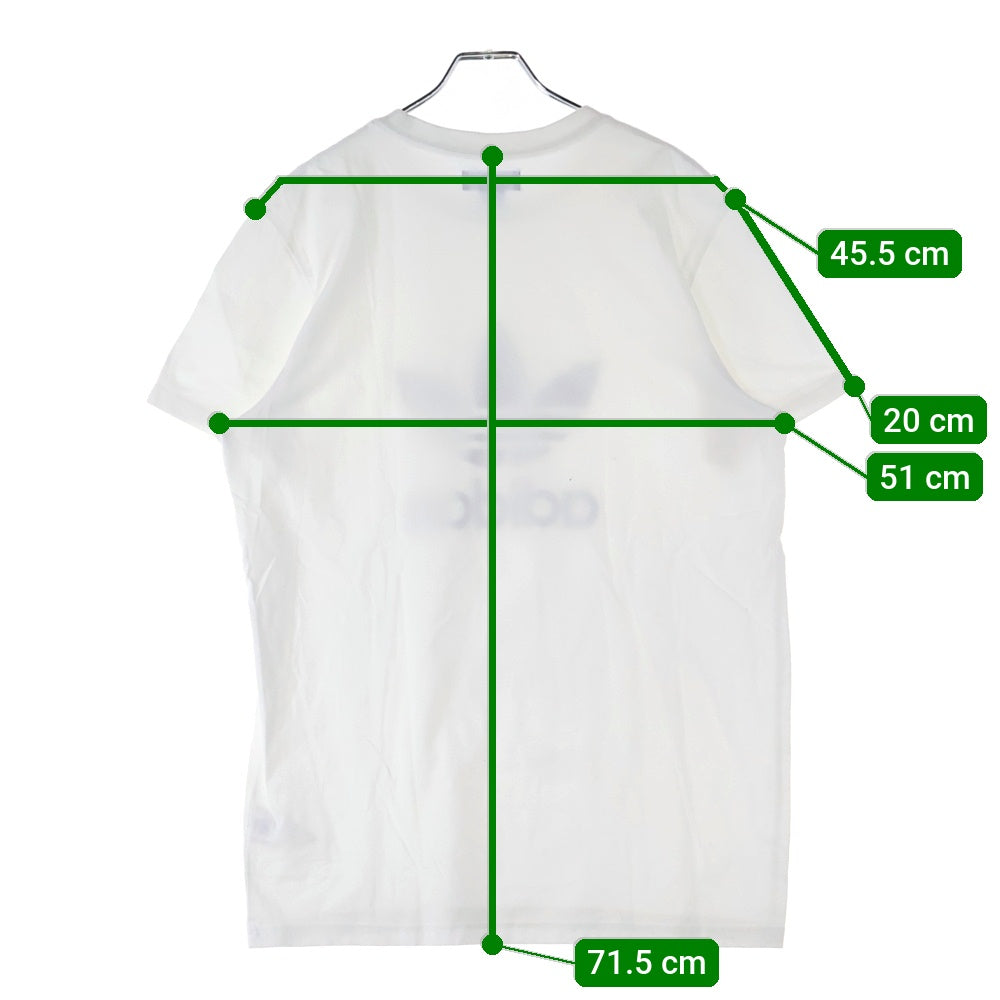 adidas(アディダス) トレフォイル ロゴプリントクルーネック半袖Tシャツカットソー ホワイト