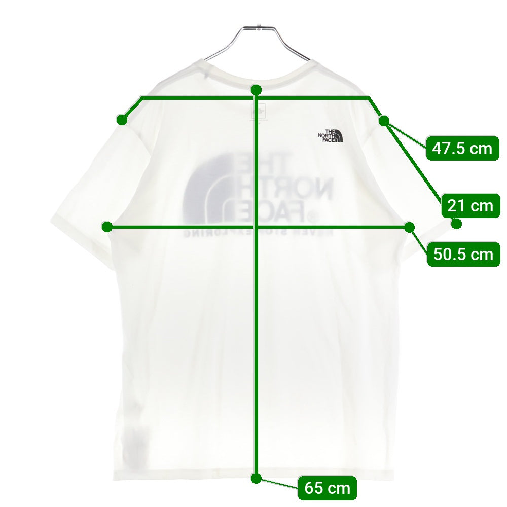 THE NORTH FACE(ザノースフェイス) ロゴプリントクルーネック半袖Tシャツカットソー ホワイト NT31504Z
