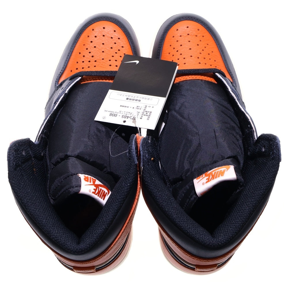 NIKE(ナイキ) AIR JORDAN 1 RETRO HIGH OG SHATTERED BACKBOARD エアジョーダン 1 レトロ シャッタードバックボード ハイカットスニーカー US8.5/26.5cm DZ5485-008