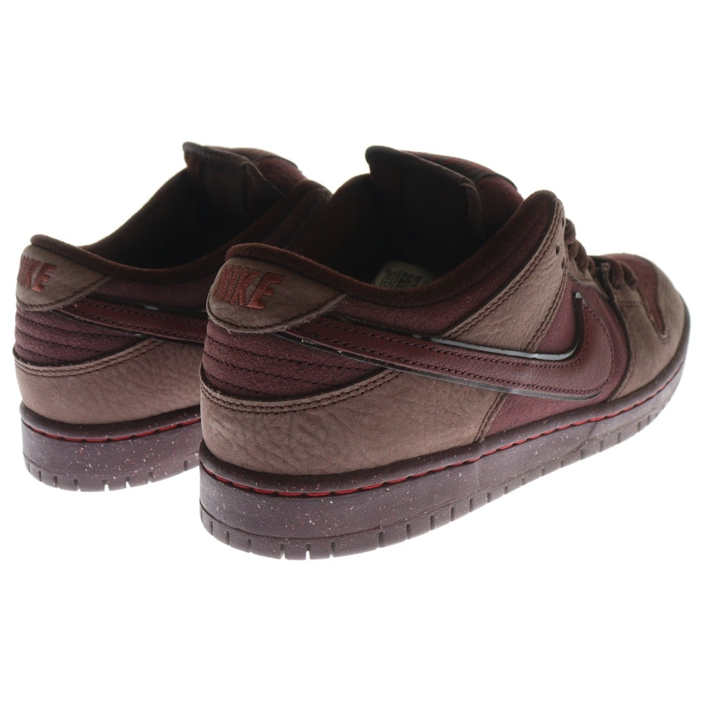NIKE SB(ナイキエスビー) DUNK LOW PRM CITY OF LOVE BURGUNDY ダンク プレミアム シティ オブ ラブ スエード ローカットスニーカー バーガンディ US8/26cm FN0619-600