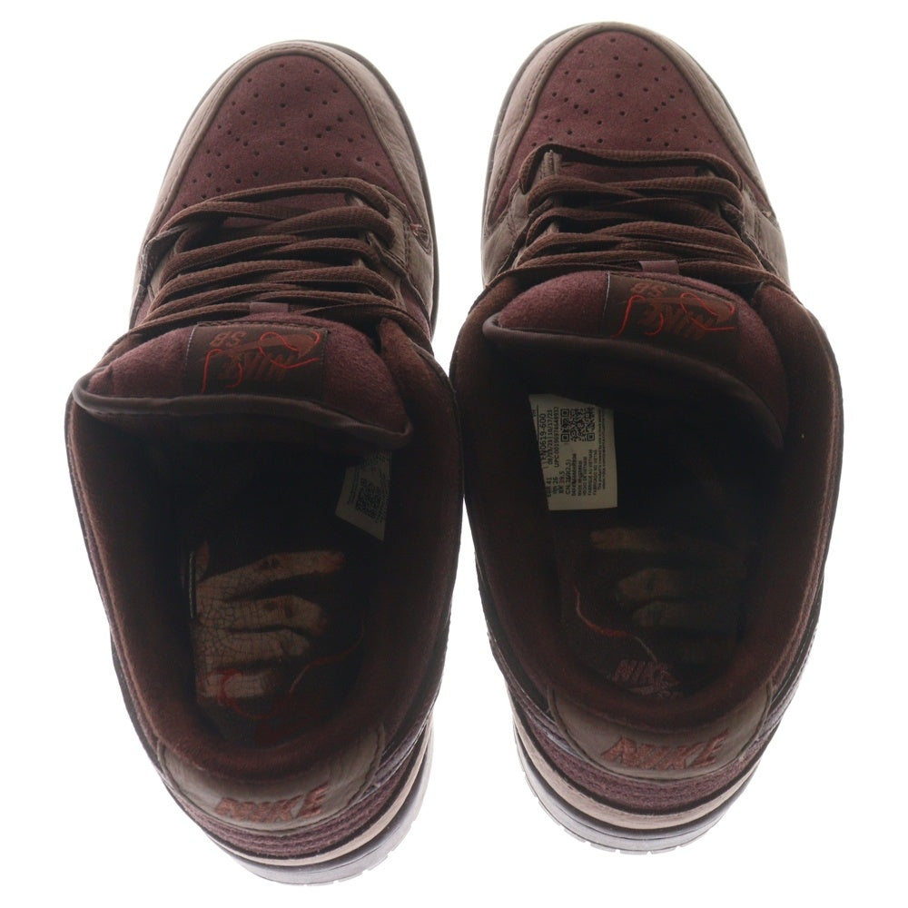 NIKE SB(ナイキエスビー) DUNK LOW PRM CITY OF LOVE BURGUNDY ダンク プレミアム シティ オブ ラブ スエード ローカットスニーカー バーガンディ US8/26cm FN0619-600
