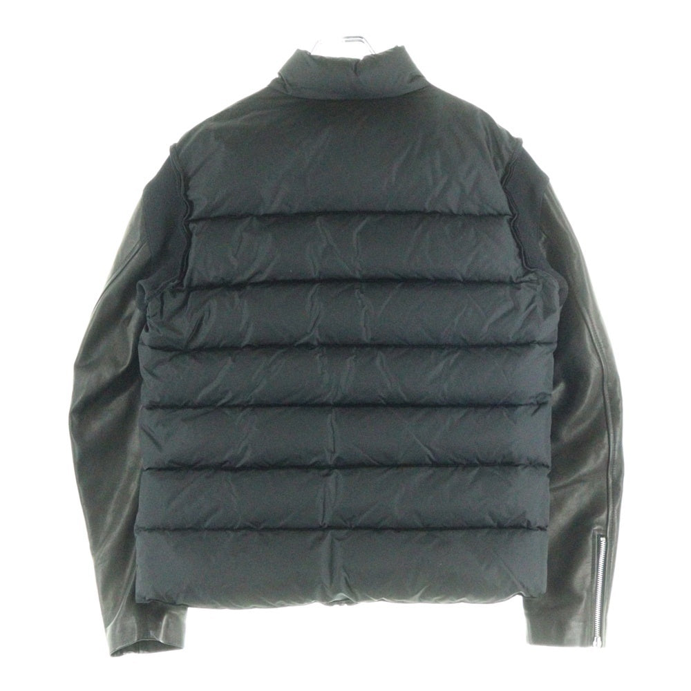 UNDERCOVER(アンダーカバー) 14AW ホースハイド 馬革 袖レザー 切替 ダウン ジャケット ブルゾン ブラック N9202