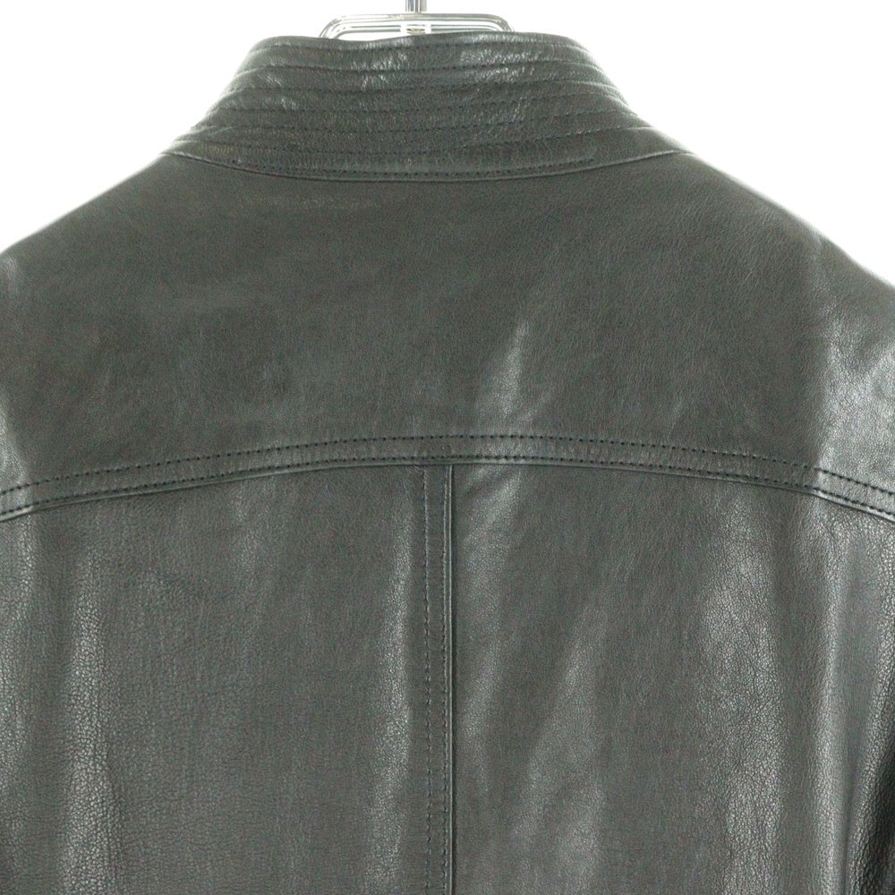 DIET BUTCHER SLIM SKIN(ダイエットブッチャー スリムスキン) 10SS THORN レザー ダブルジップライダースジャケット ブラック