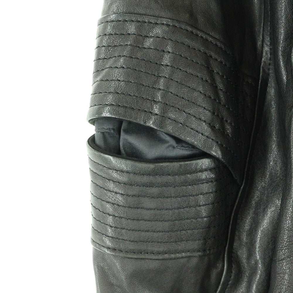 DIET BUTCHER SLIM SKIN(ダイエットブッチャー スリムスキン) 10SS THORN レザー ダブルジップライダースジャケット ブラック