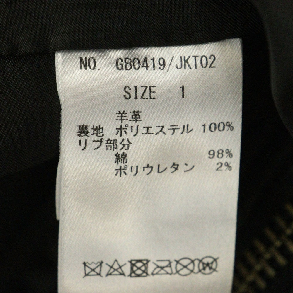 glamb(グラム) 19AW Durden leather レザージャケット ブラック GB0419/JKT02