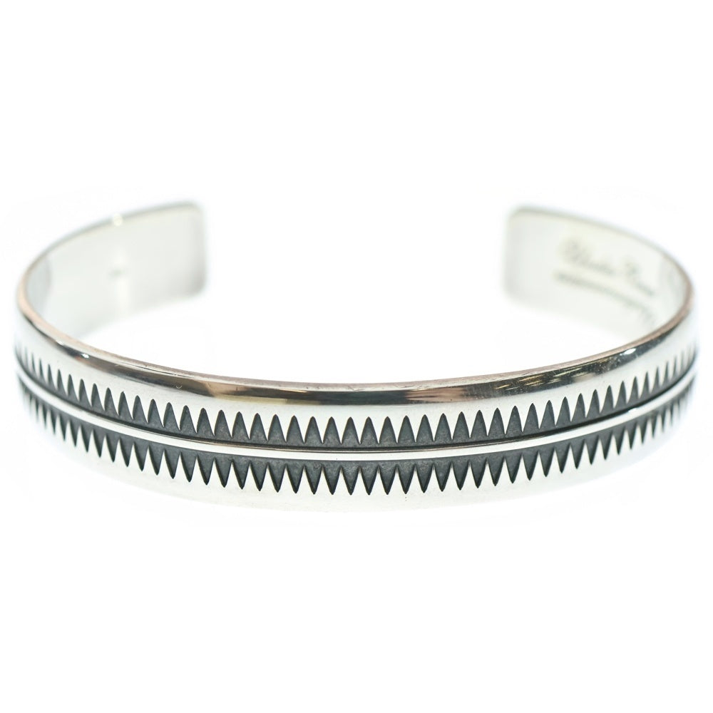 UNDERCOVER(アンダーカバー) GIZ ギザ ライン スタンプワーク バングル ブレスレット シルバー UCA4A02