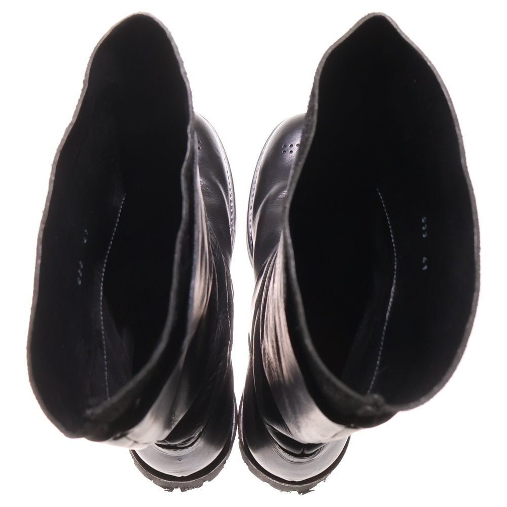 DIET BUTCHER SLIM SKIN(ダイエットブッチャー スリムスキン) クロスメダリオン レザー エンジニアブーツ ブラック　