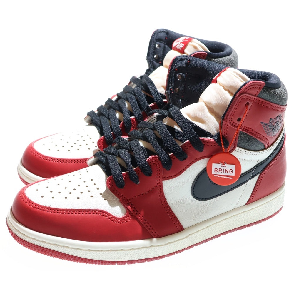 NIKE(ナイキ) AIR JORDAN 1 LOST&FOUND エアジョーダン1 ロストアンドファウンド シカゴ ハイカットスニーカー US9.5/27.5cm レッド/ホワイト DZ5485-612