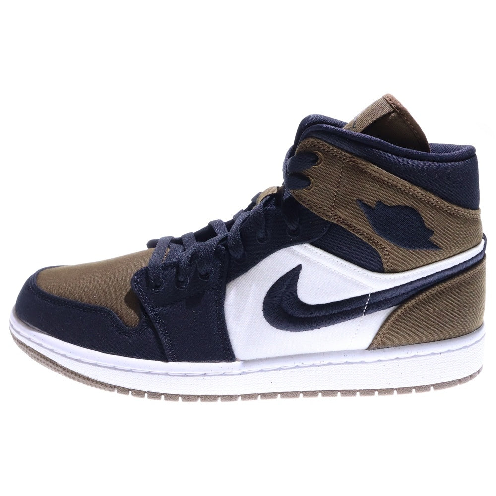 NIKE(ナイキ) WMNS AIR JORDAN 1 MID SE SE OLIVE TOE ウィメンズ エアジョーダン1 ミッドカットスニーカー ブラウン/ブラック US12/29cm DV0427-301