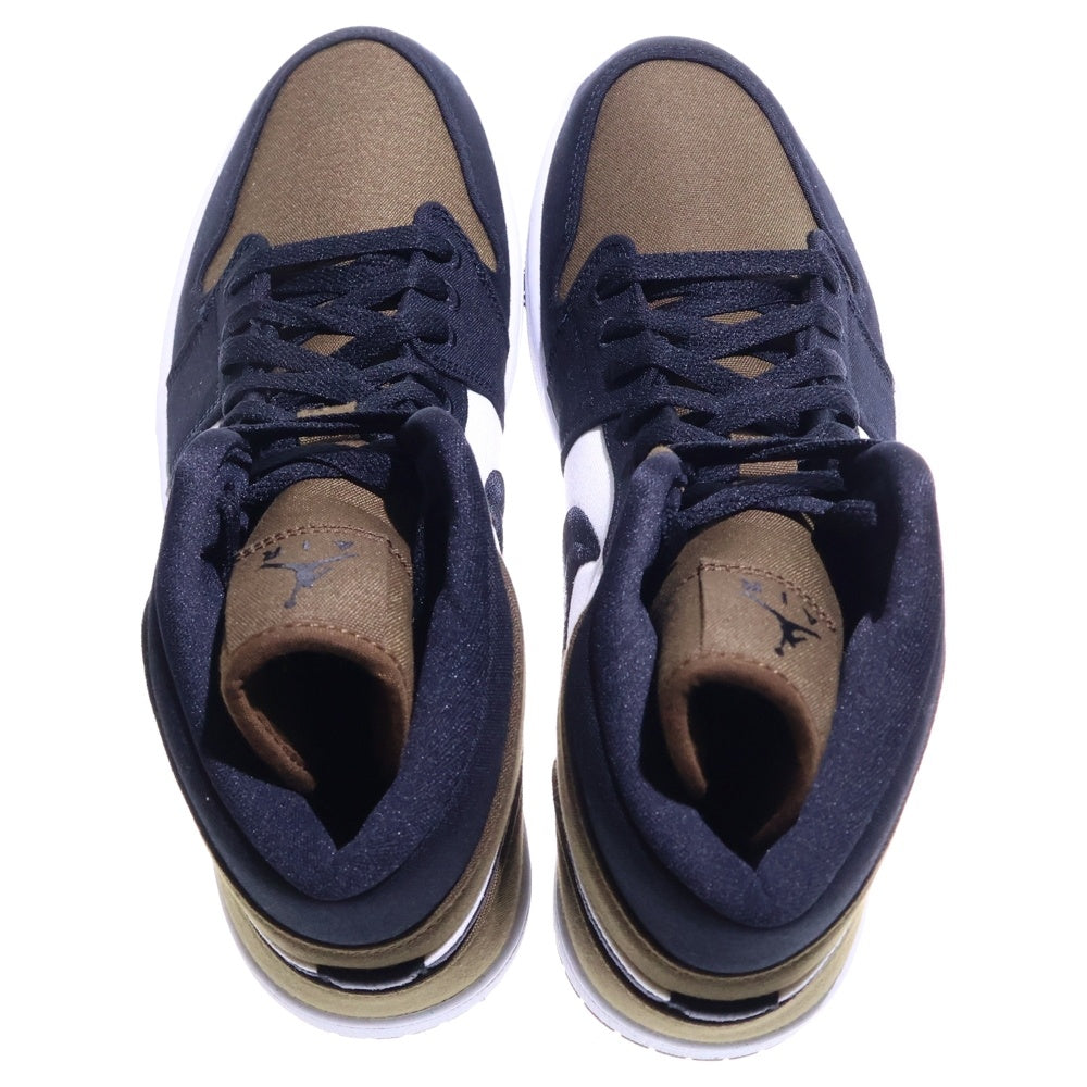 NIKE(ナイキ) WMNS AIR JORDAN 1 MID SE SE OLIVE TOE ウィメンズ エアジョーダン1 ミッドカットスニーカー ブラウン/ブラック US12/29cm DV0427-301