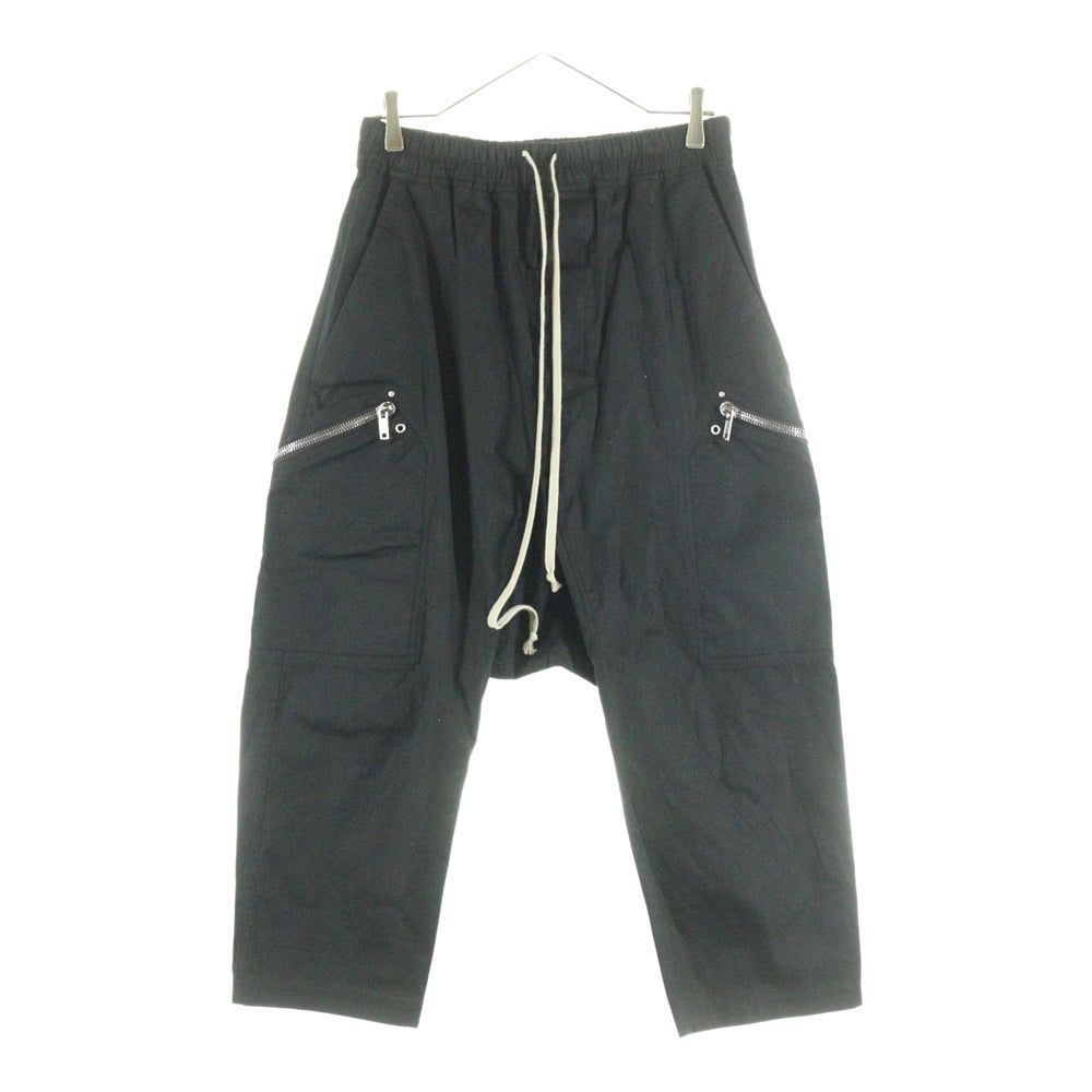 Rick Owens(リックオウエンス) 20AW PERFORMA CROPPED PANTS サイドジップ サルエル クロップドパンツ ブラック RU20F3385-TE