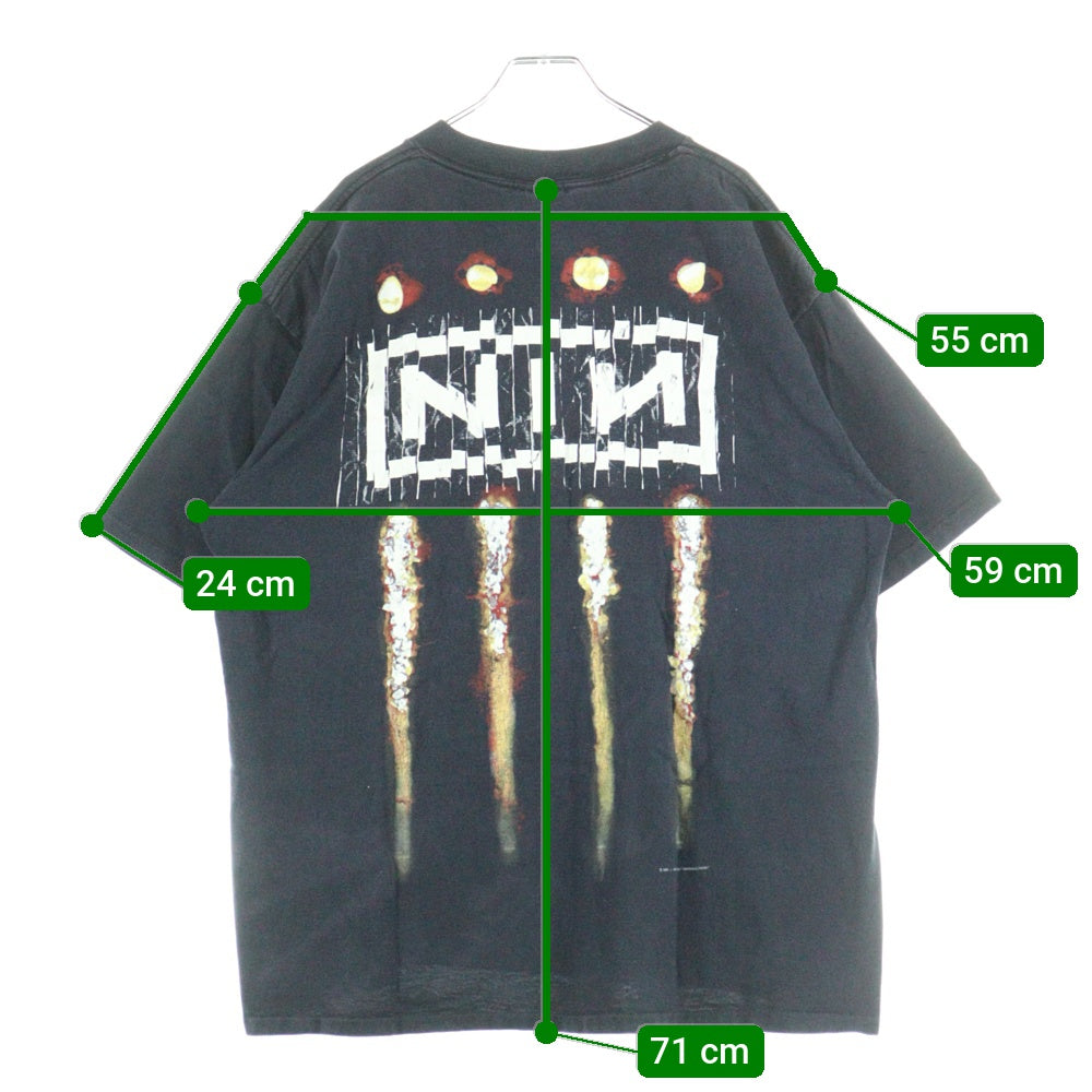 VINTAGE(ヴィンテージ) 90S VINTAGE NINE INCH NAILS THE DOWNWARD SPIRAL SHREDDER ALLSPORT ナインインチネイルズ ダウンワードスパイラル シュレッダー オールスポーツ 半袖Tシャツ