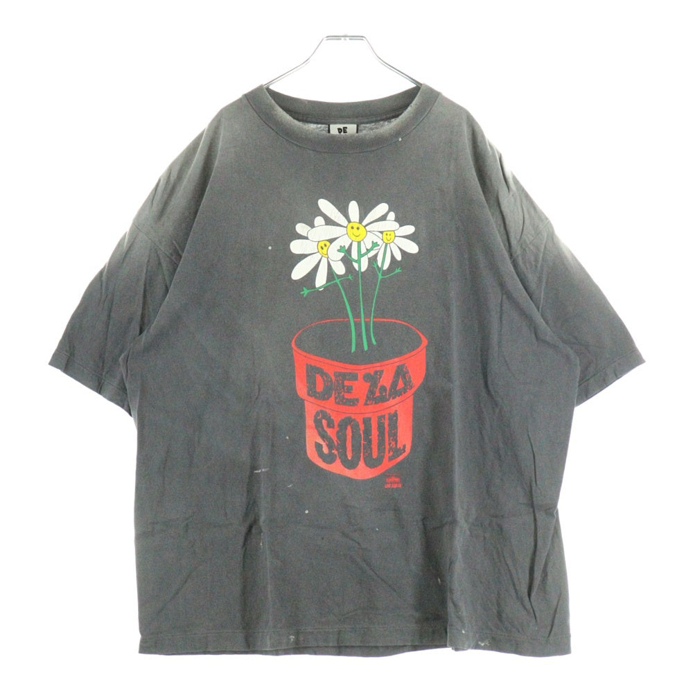 SAINT MICHAEL(セントマイケル) 25AW DE LA SOUL DLS SS TEE デラ ソウル 両面プリント半袖Tシャツ カットソー ブラック SM-HR1-0000-C18