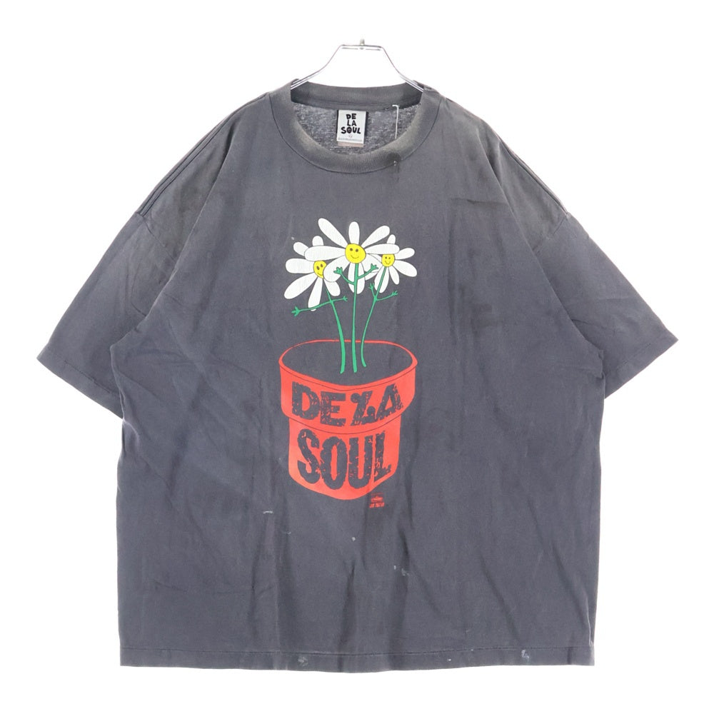 SAINT MICHAEL(セントマイケル) 25AW DE LA SOUL DLS SS TEE デラ ソウル 両面プリント半袖Tシャツ カットソー ブラック SM-HR1-0000-C18