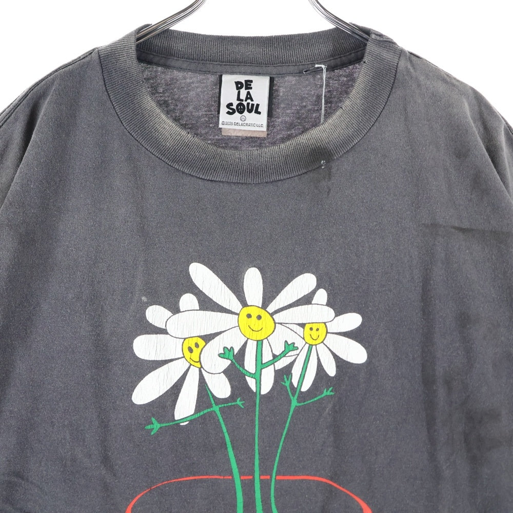 SAINT MICHAEL(セントマイケル) 25AW DE LA SOUL DLS SS TEE デラ ソウル 両面プリント半袖Tシャツ カットソー ブラック SM-HR1-0000-C18