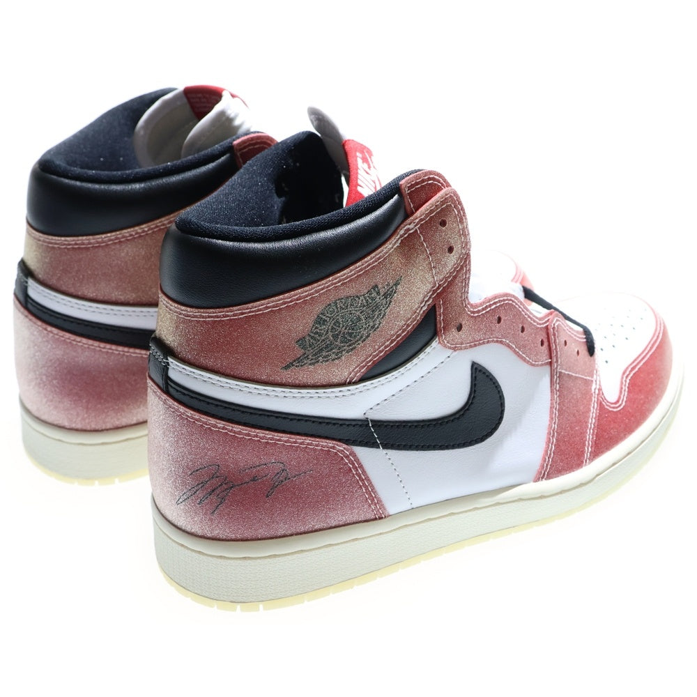 NIKE(ナイキ) ×Trophy Room AIR JORDAN1 RETRO HIGH OG SP トロフィールーム エアジョーダン1 ハイカットスニーカー ホワイト/レッド/ブラック US12/30cm DA2728-100