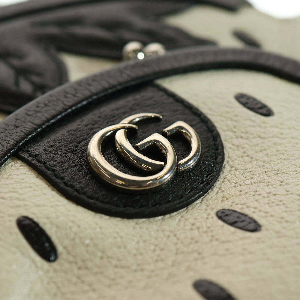 GUCCI(グッチ) ストロベリーポシェット チェーンショルダーバッグ レディース ホワイト/ブラック 719725