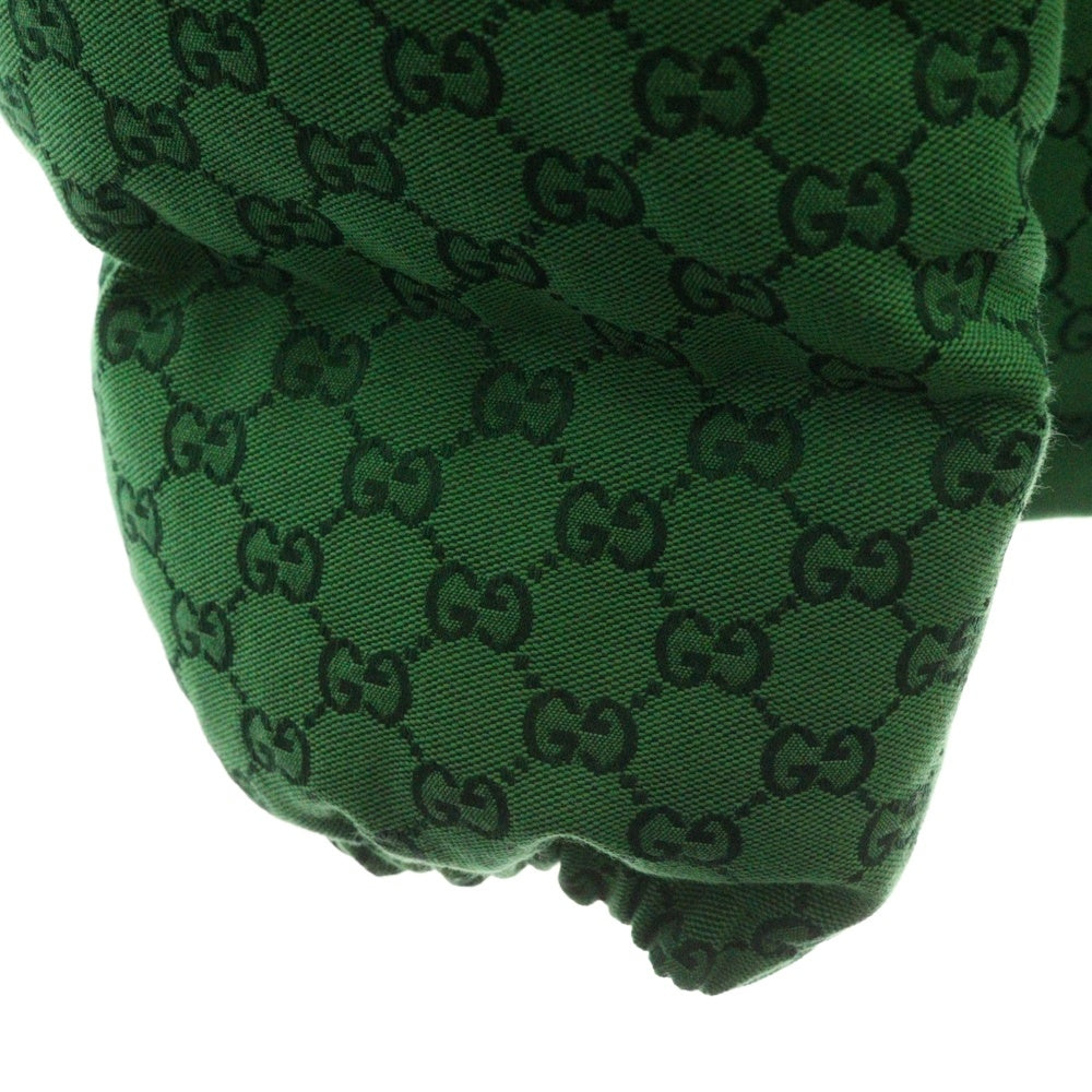 GUCCI(グッチ) 22SS ×THE NORTH FACE ノースフェイス GGキャンバス フロントロゴ フーデッド ボンバーダウンジャケット グリーン 670766