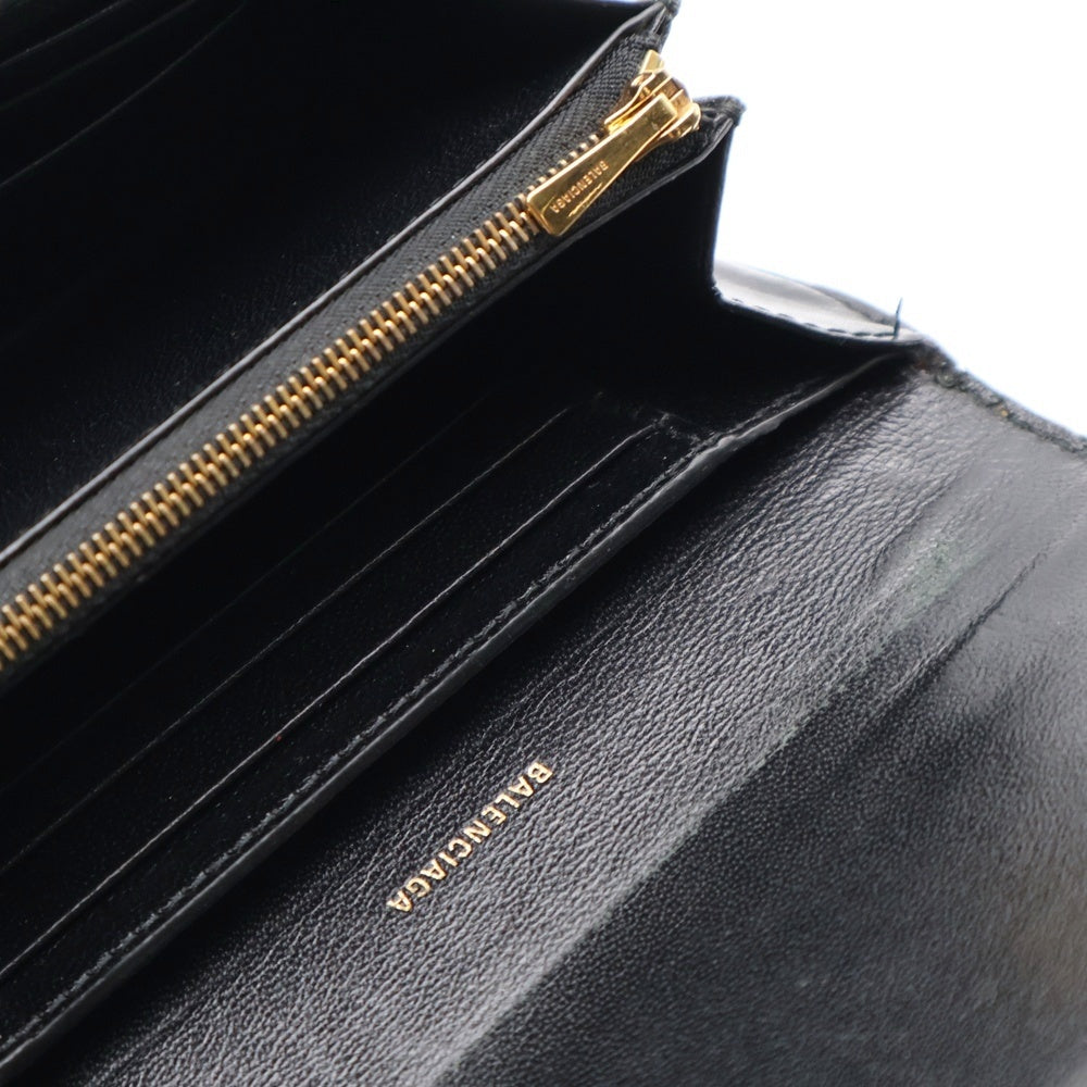 BALENCIAGA(バレンシアガ) アワーグラス ミディアム コンパクト ウォレット 2つ折り財布 ブラック 600211