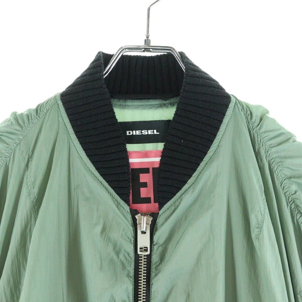 DIESEL(ディーゼル) 切り替え ジップアップ ナイロン フライト ボンバージャケット カーキ