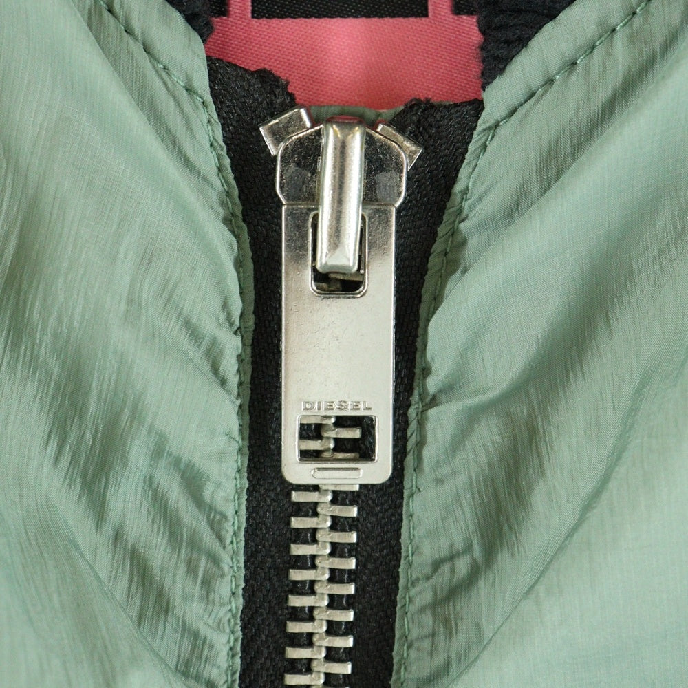 DIESEL(ディーゼル) 切り替え ジップアップ ナイロン フライト ボンバージャケット カーキ