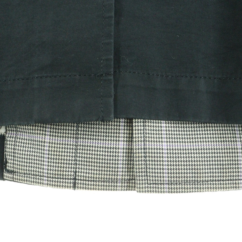 バーバリーブラックレーベル ナイロントレンチコート ブラック チェック柄裏地 BURBERRY BLACK LABEL(バーバリー ブラックレーベル) 裏地チェック柄