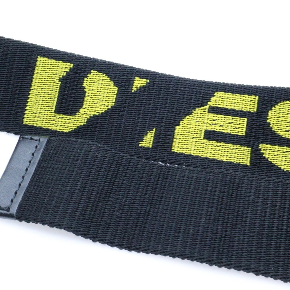 DIESEL(ディーゼル) B-BELT ロゴバックル キャンバス ベルト ブラック X05386
