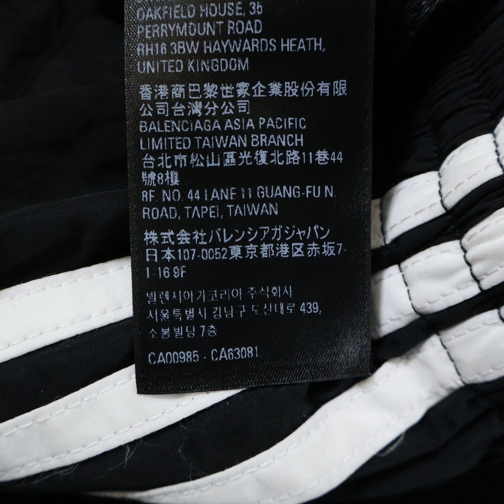 BALENCIAGA(バレンシアガ) 22AW ×adidas BAGGY WIDE TRACK PANT サイドライン バギーワイド ナイロン ロングパンツ ブラック 736051 TNQ25