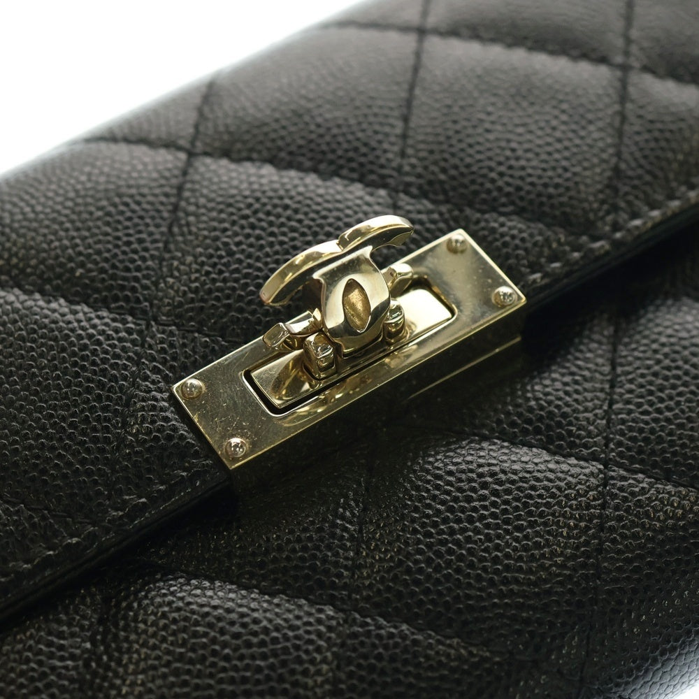 CHANEL(シャネル) マトラッセ ココロック キャビアスキン フラップ