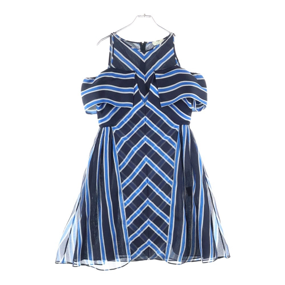 FENDI(フェンディ) シルク 幾何学柄 ワンピース レディース FD9649 A2LB