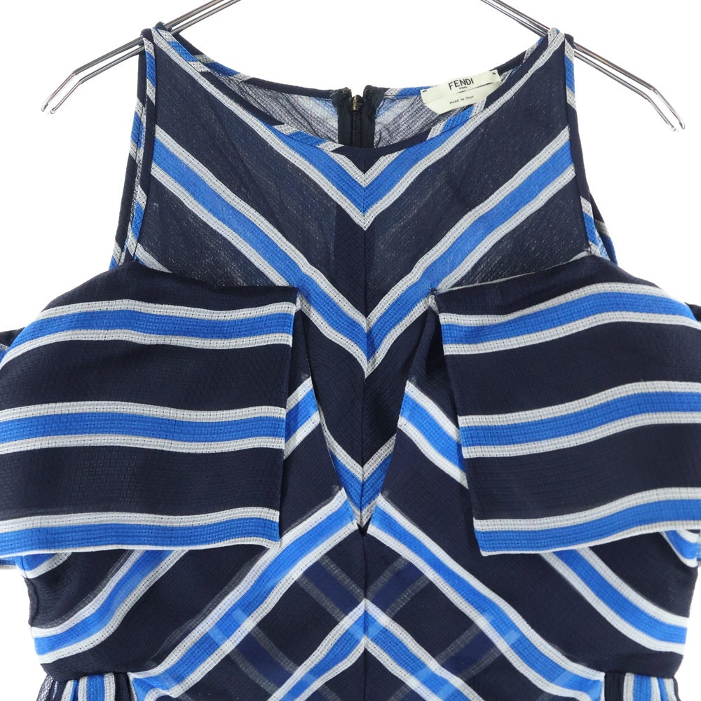 FENDI(フェンディ) シルク 幾何学柄 ワンピース レディース FD9649 A2LB