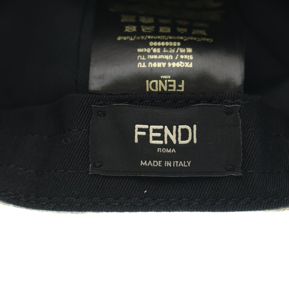 FENDI(フェンディ) ズッカ柄 コットン キャップ ベージュ FXQ964 AN9U