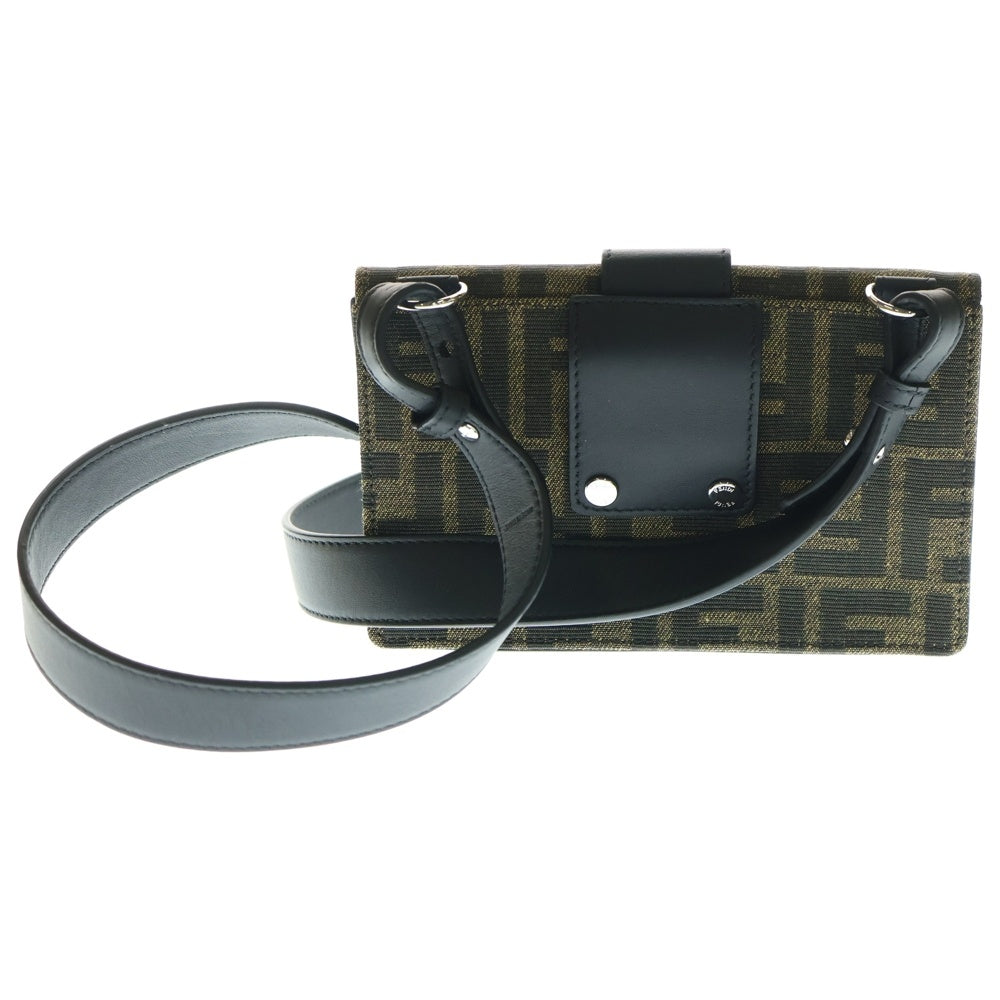 FENDI(フェンディ) バゲット スリム クラッチ ブラウン FFジャカード
