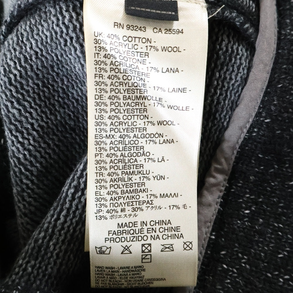 DIESEL(ディーゼル) ライダース デザインニット ジャケット ブラック