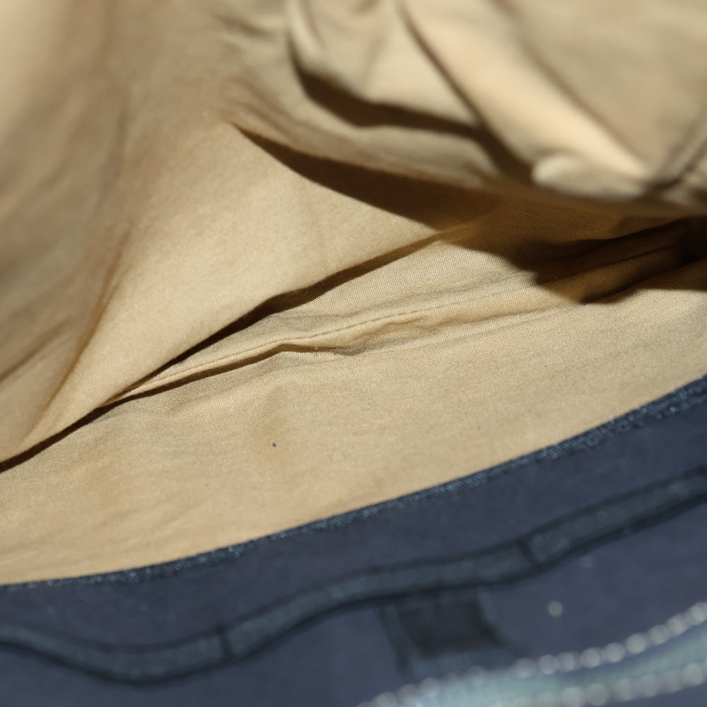 DIESEL(ディーゼル) ロゴプリントキャンバス ショルダートートバッグ ネイビー