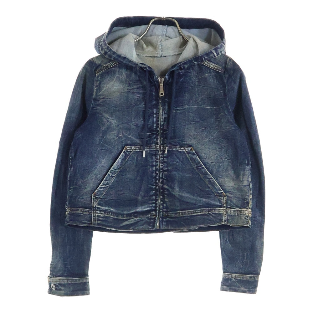 DIESEL(ディーゼル) ジップアップ フーデッド デニム ジャケット インディゴ