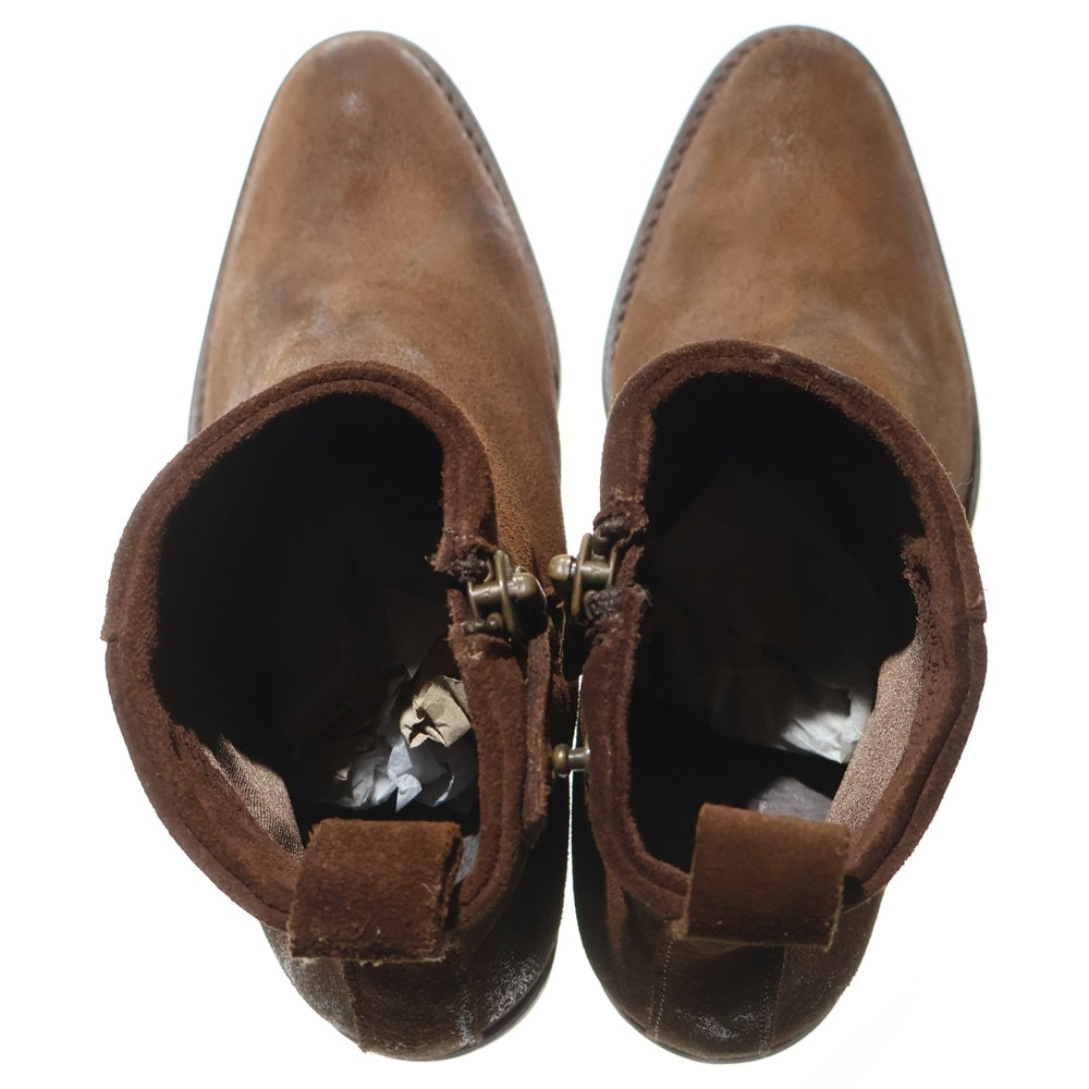 DIESEL(ディーゼル) サイドジップスエード レザーブーツ ブラウン レディース