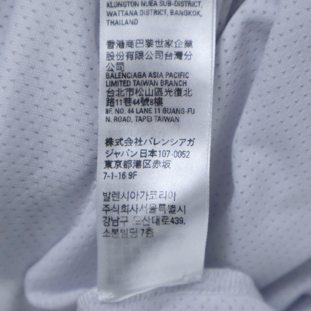 BALENCIAGA(バレンシアガ) 23SS SWIM T-SHIRT ロゴプリント メッシュ半袖Tシャツ カットソー ホワイト 657027