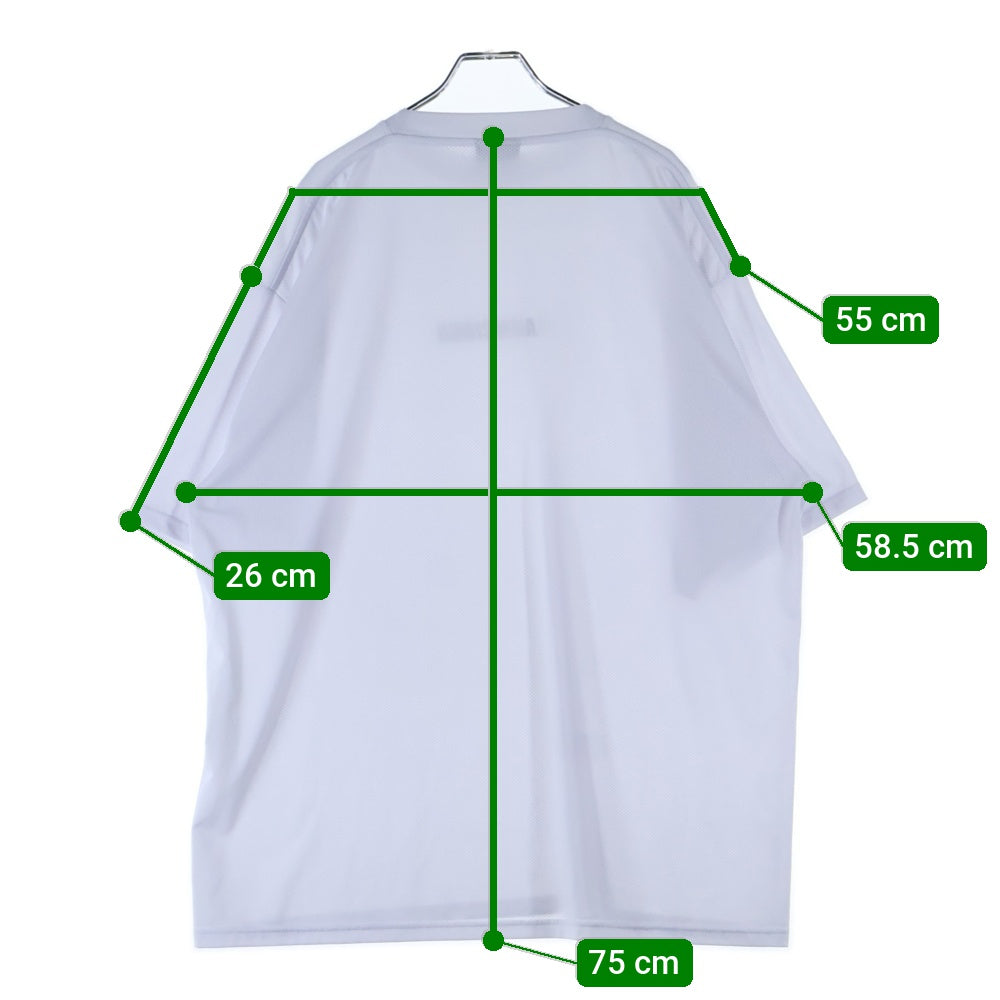 BALENCIAGA(バレンシアガ) 23SS SWIM T-SHIRT ロゴプリント メッシュ半袖Tシャツ カットソー ホワイト 657027