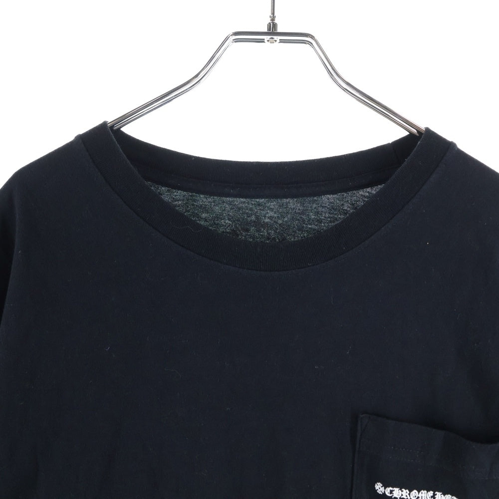 CHROME HEARTS(クロムハーツ) Fuck You L/S Pocket Tee ファックユーバック ロゴ ポケット付き クルーネック 長袖Tシャツ カットソー ブラック