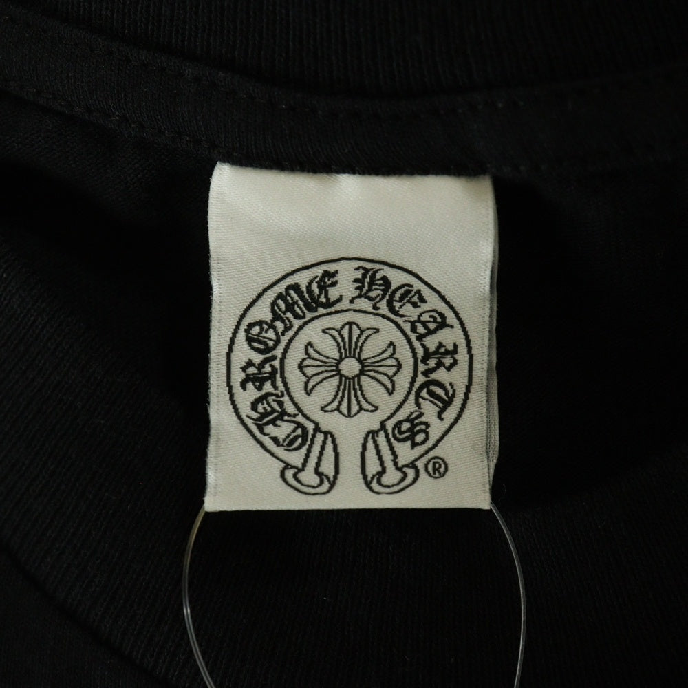 CHROME HEARTS(クロムハーツ) OLD AMERICAN FLAG TEE オールド アメリカンフラッグTシャツ 星条旗 ホースシュープリント 半袖カットソー ブラック
